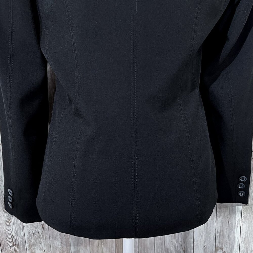 Women's Rafaella Long Sleeve Blazer | Collared | Button | Size 6 | Black | Lined - Picture 12 of 16